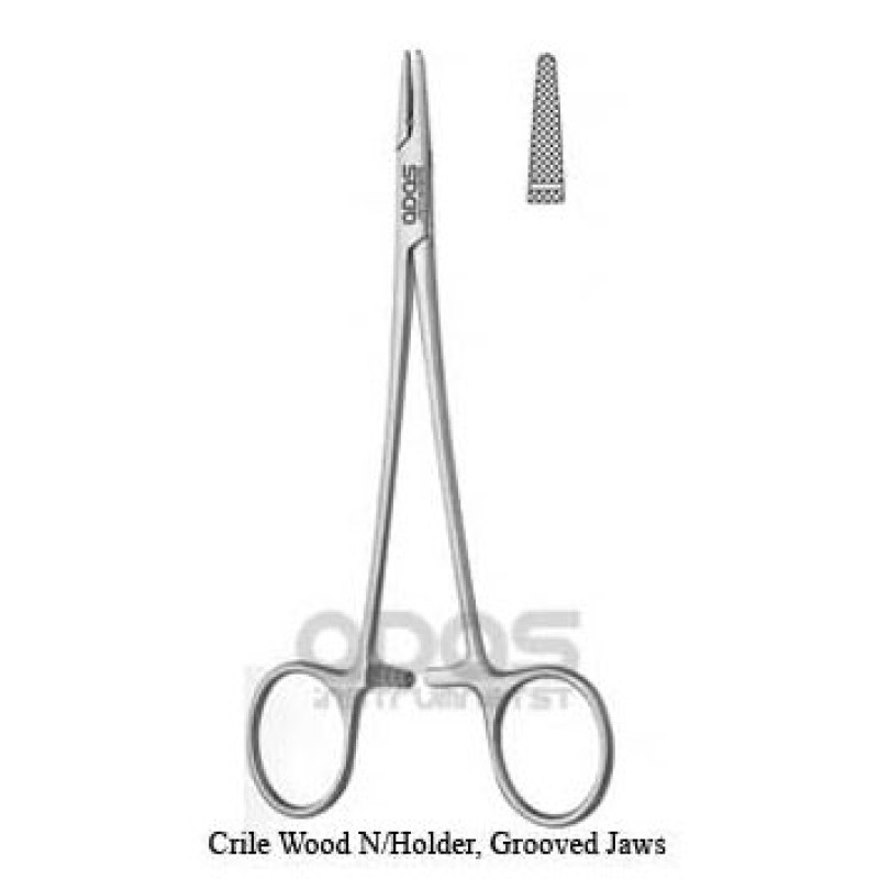 Crile Wood Needle Holders, Grooved Jaws, standard