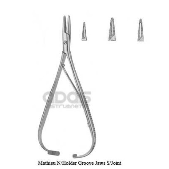 Mathieu Needle Holders,  Groove Jaws, S/Joint