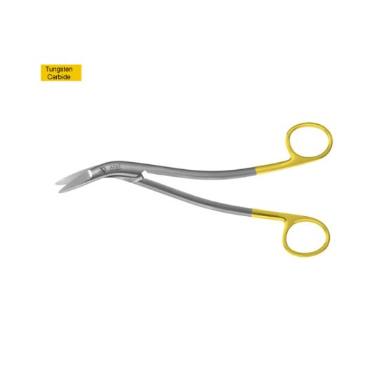 Rhytidectomy Scissors, Angled  Tungsten Carbide 7-1/2" (191mm) length 